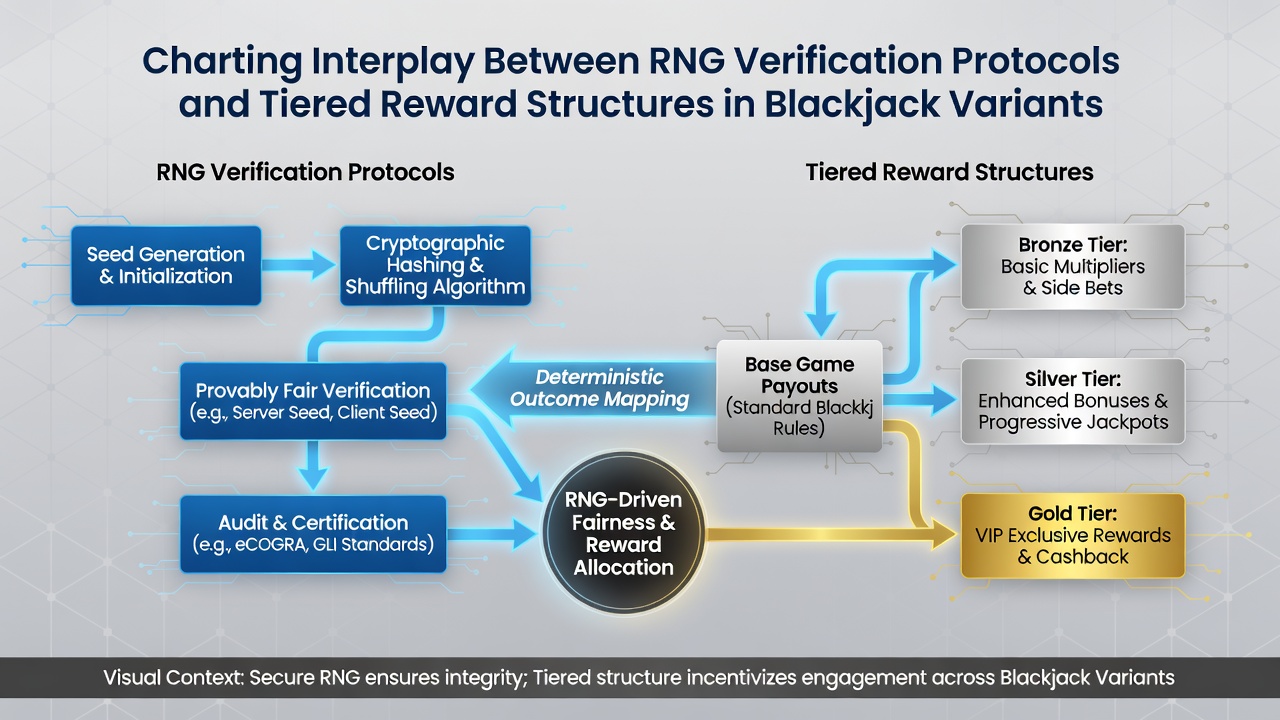 Darstellung der Integration von RNG-Protokollen mit VIP-Belohnungen in mobilen Blackjack-Spielen