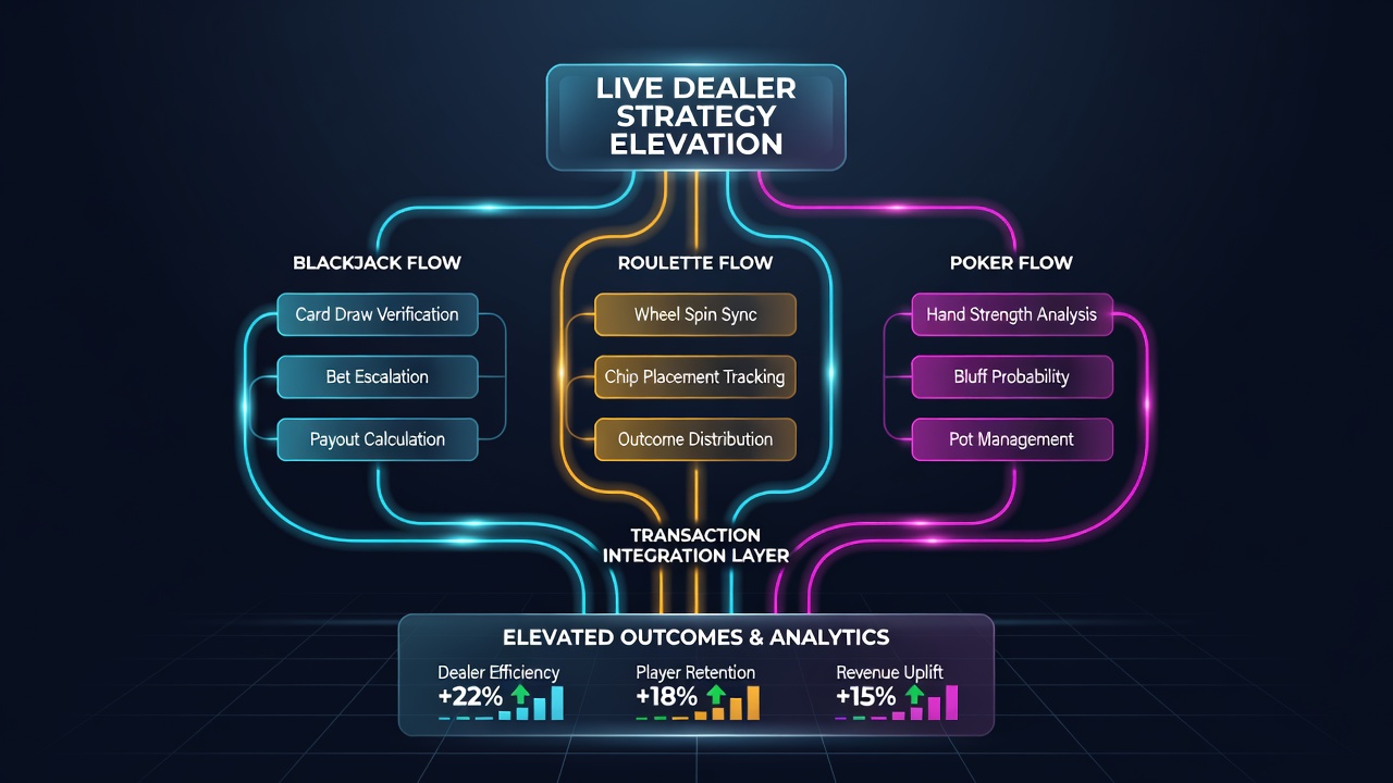 Visualisierung von Live-Dealer-Sitzungen auf mobilen Geräten mit integrierten Transaktions- und Strategieelementen
