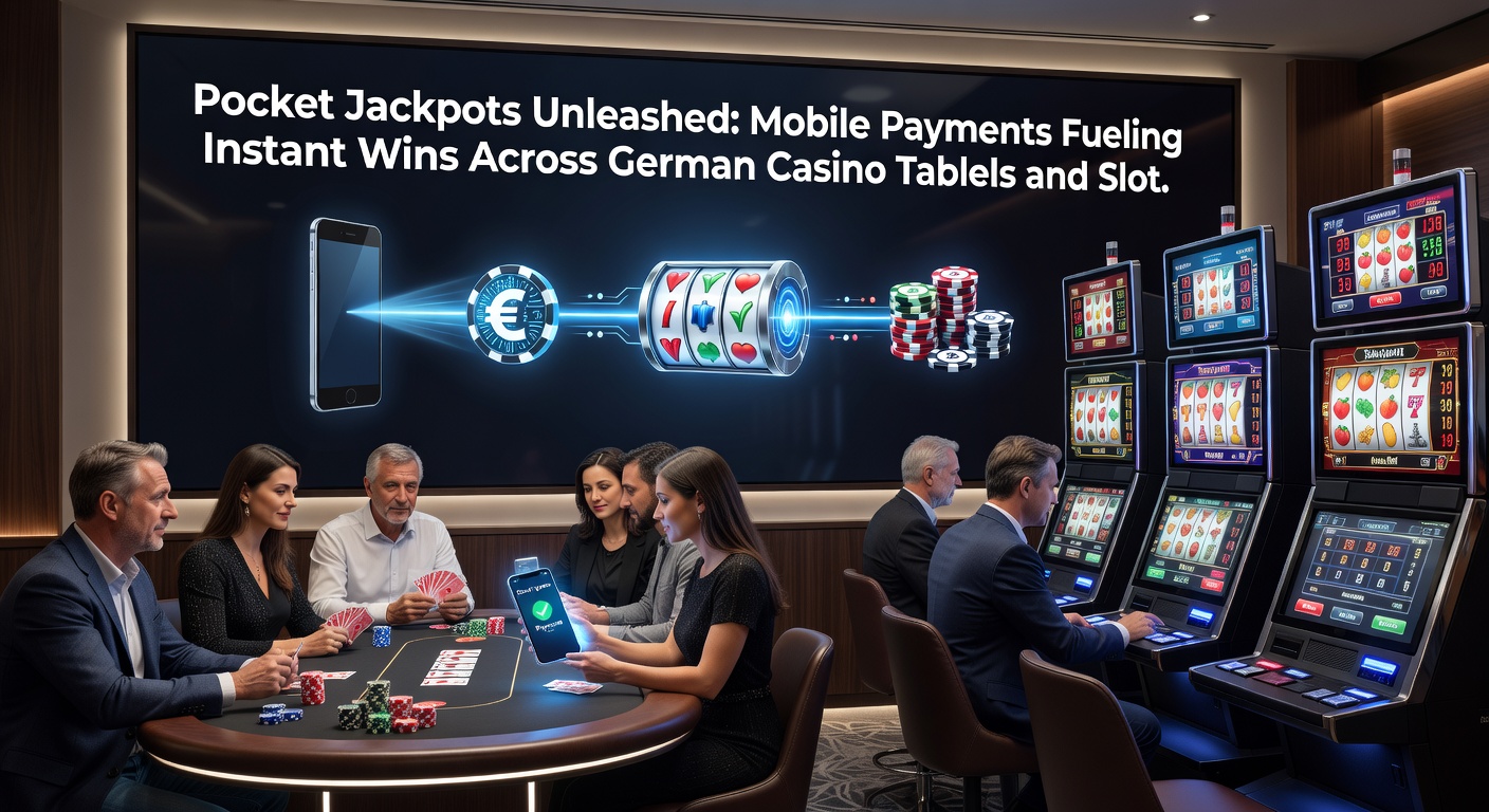 Deutsches Casino mit Slot-Maschinen und Spielern am Smartphone, das den Übergang von traditionell zu mobil zeigt